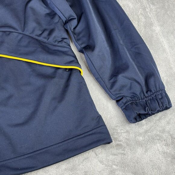 Vintage Nike Jacket Mens Large Blue Full Zip Spell Out Y2K‎ Track Yellow Trim - Picture 14 of 14